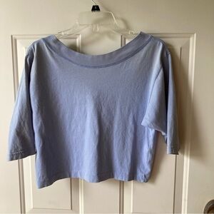Esprit Crop Top Vintage 1987 Light Blue Cardigan Sweater Button